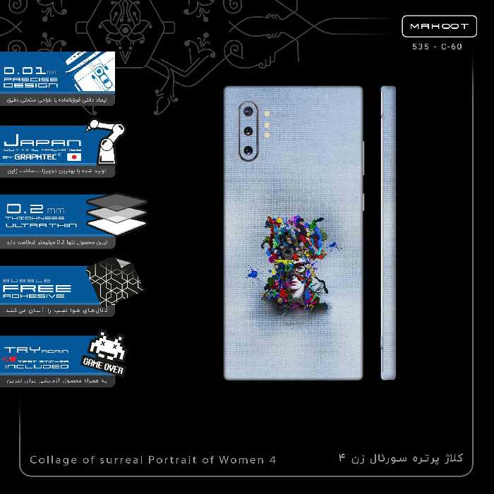 برچسب پوششی ماهوت مدل Collage of surreal Portrait of Women 4-FullSkin مناسب برای گوشی موبایل سامسونگ Galaxy Note 10 Plus