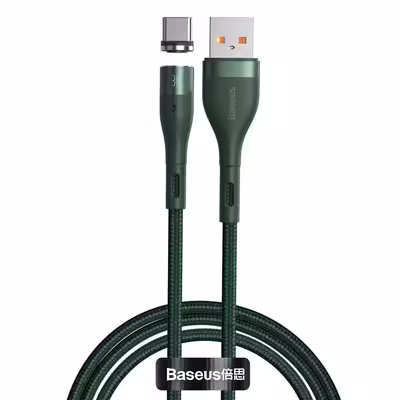 کابل تبدیل USB به USB-C باسئوس مدل Zinc Magnetic طول 1 متر