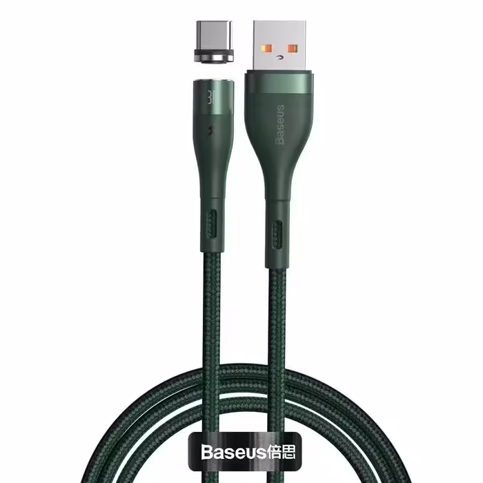 کابل تبدیل USB به USB-C باسئوس مدل Zinc Magnetic طول 1 متر