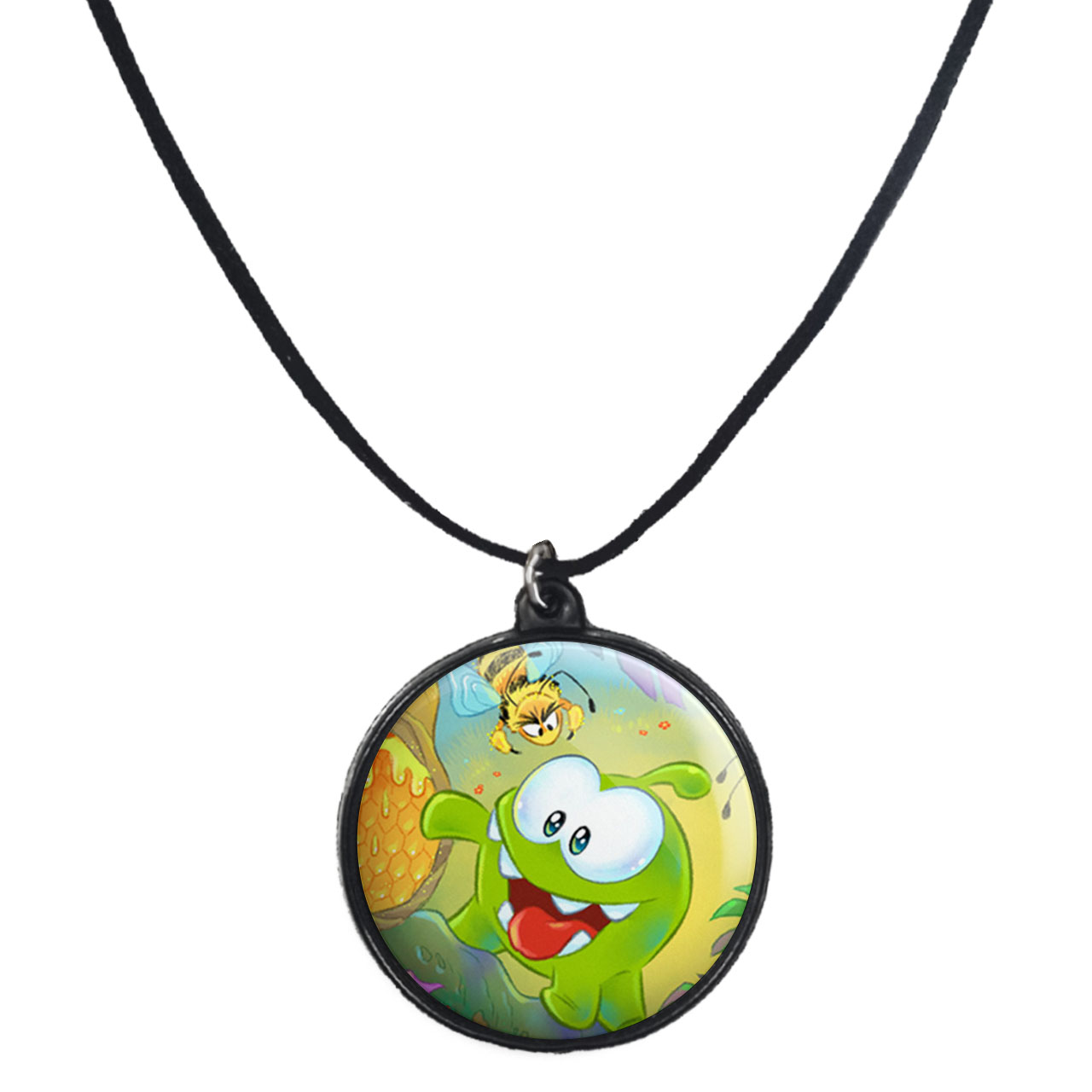 گردنبند پرمانه طرح om nom کد pmb.27671مدل دو طرفه