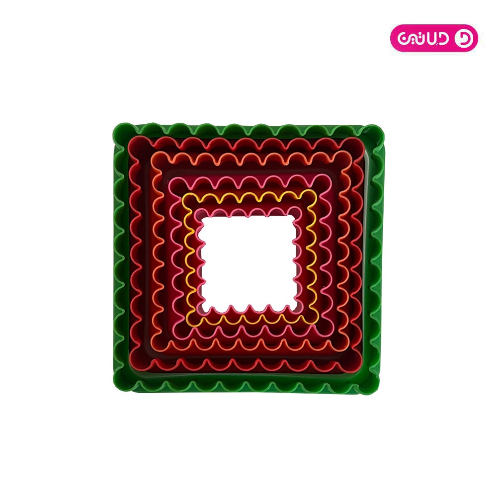 کاتر پلاستیکی مرغوب مربع 2 طرفه 6 عددی نسکو