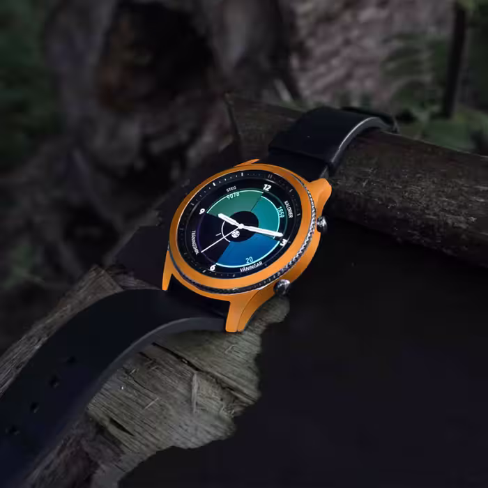 برچسب ماهوت طرح Matte-Orange مناسب برای ساعت هوشمند سامسونگ Galaxy Gear S3 Classic