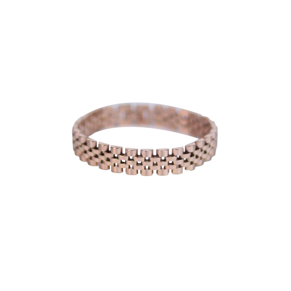 دستبند استیل رزگلد مدل رولکس Rolex کد1584