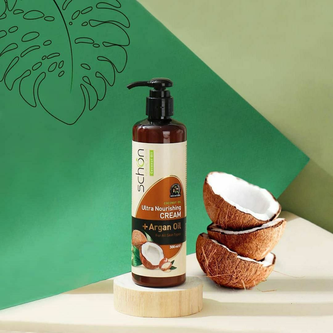 کرم دست و صورت پمپی نارگیل و آرگان( 300میل)