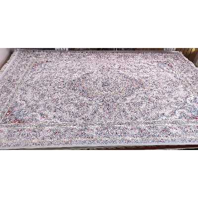 فرش ماشینی زمرد مشهد مدل 55000 زمینه صدفی