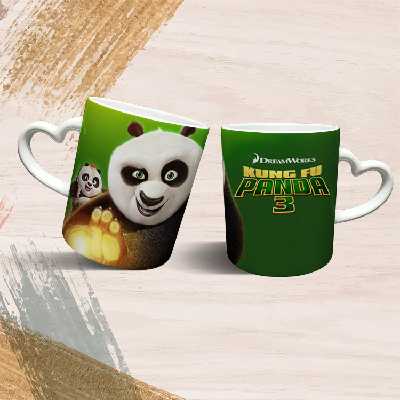 ماگ مدل دسته قلبی طرح پاندا کنگ فو کار کد 10