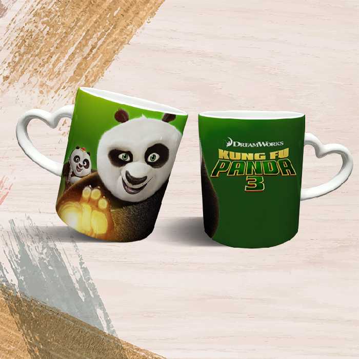 ماگ مدل دسته قلبی طرح پاندا کنگ فو کار کد 10