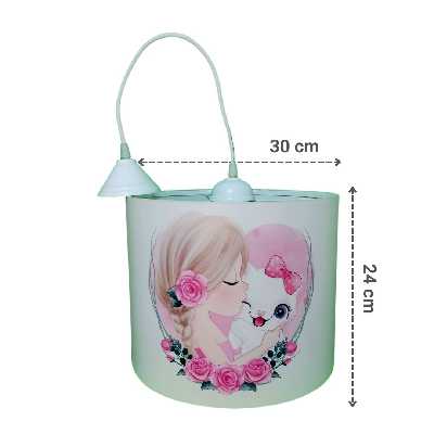 لوستر کودک طرح گربه و دخترک کد 072