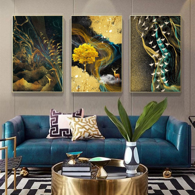 تابلو مدل دکوراتیو کد 1053 مجموعه 3 عددی | دنیای قاب