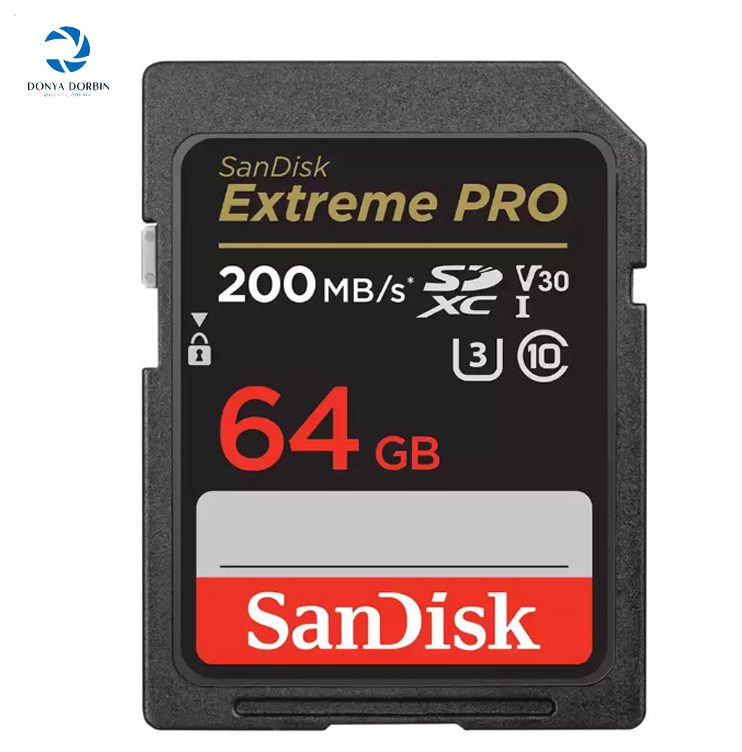 کارت حافظه سنديسک SanDisk 64GB Extreme PRO SDXC Card 200MB/s Class 10 U3 V30