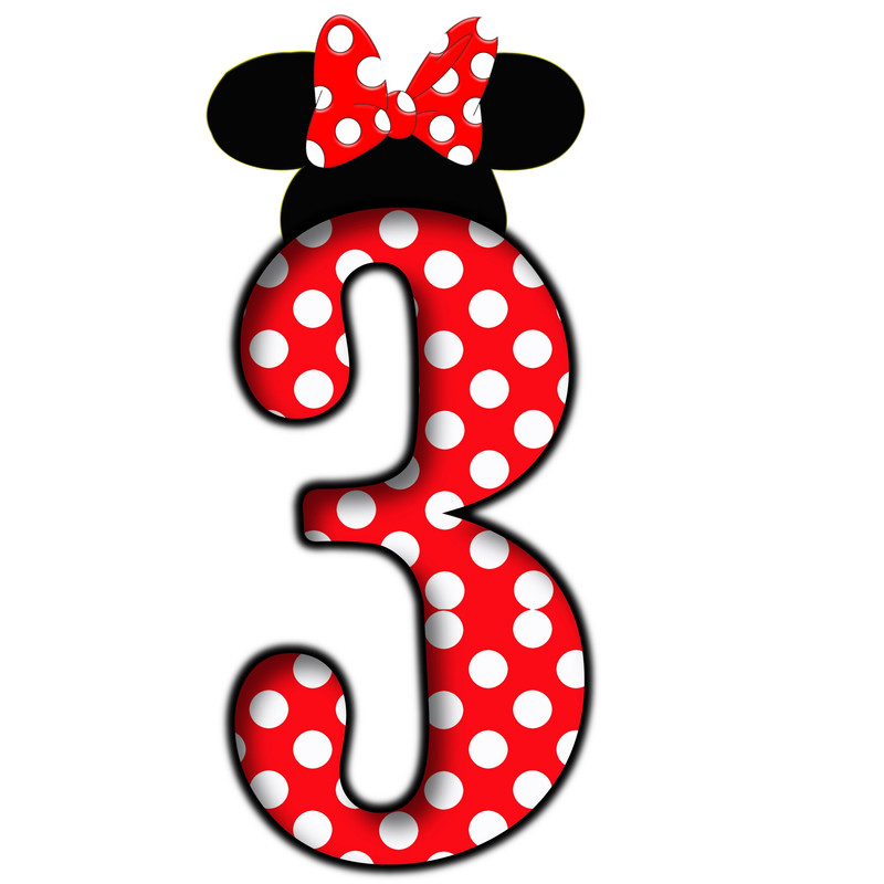 استند رومیزی تولد طرح عدد 3 مدل مینی موس قرمز