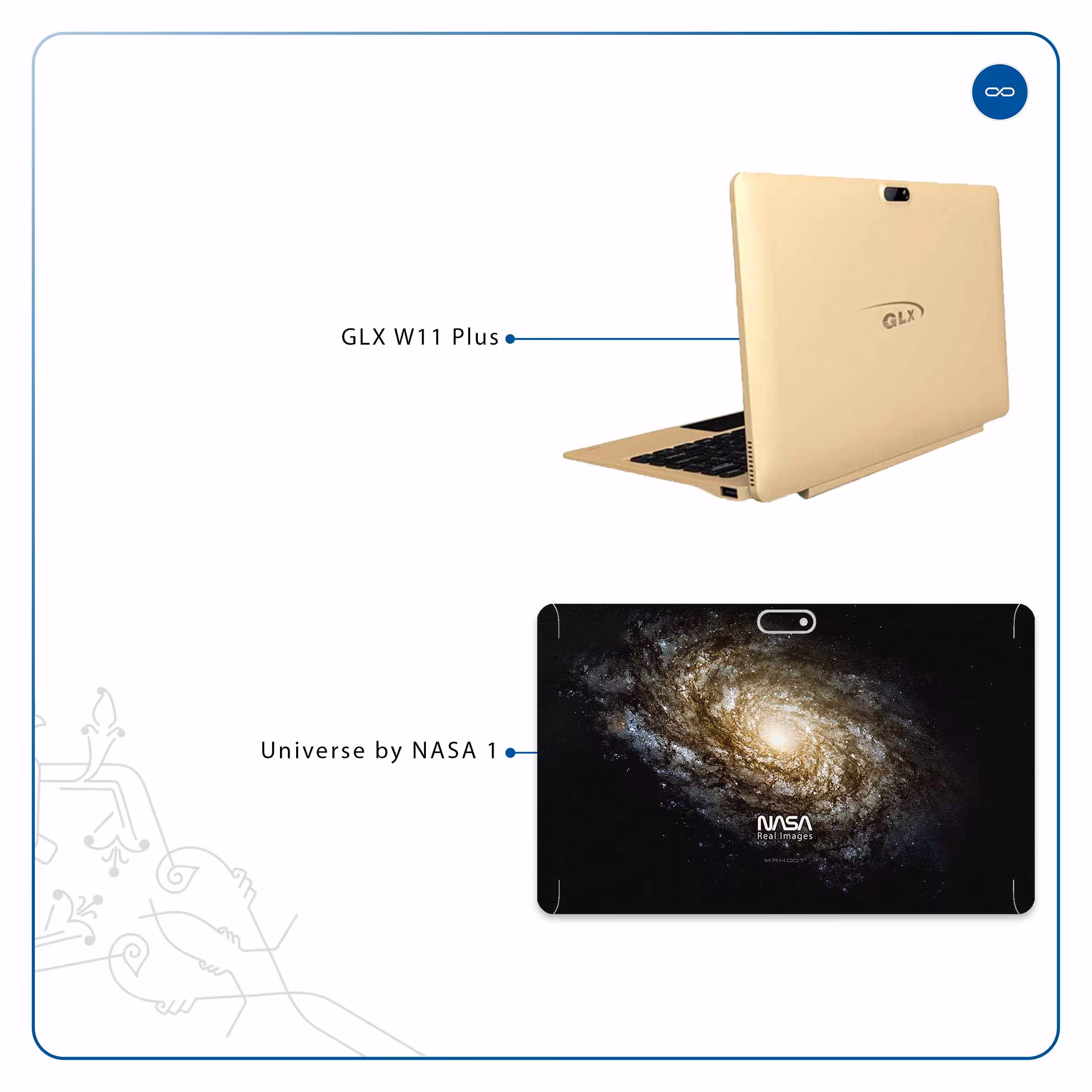 برچسب پوششی ماهوت مدل Universe-by-NASA-1 مناسب برای تبلت جی ال ایکس W11 Plus