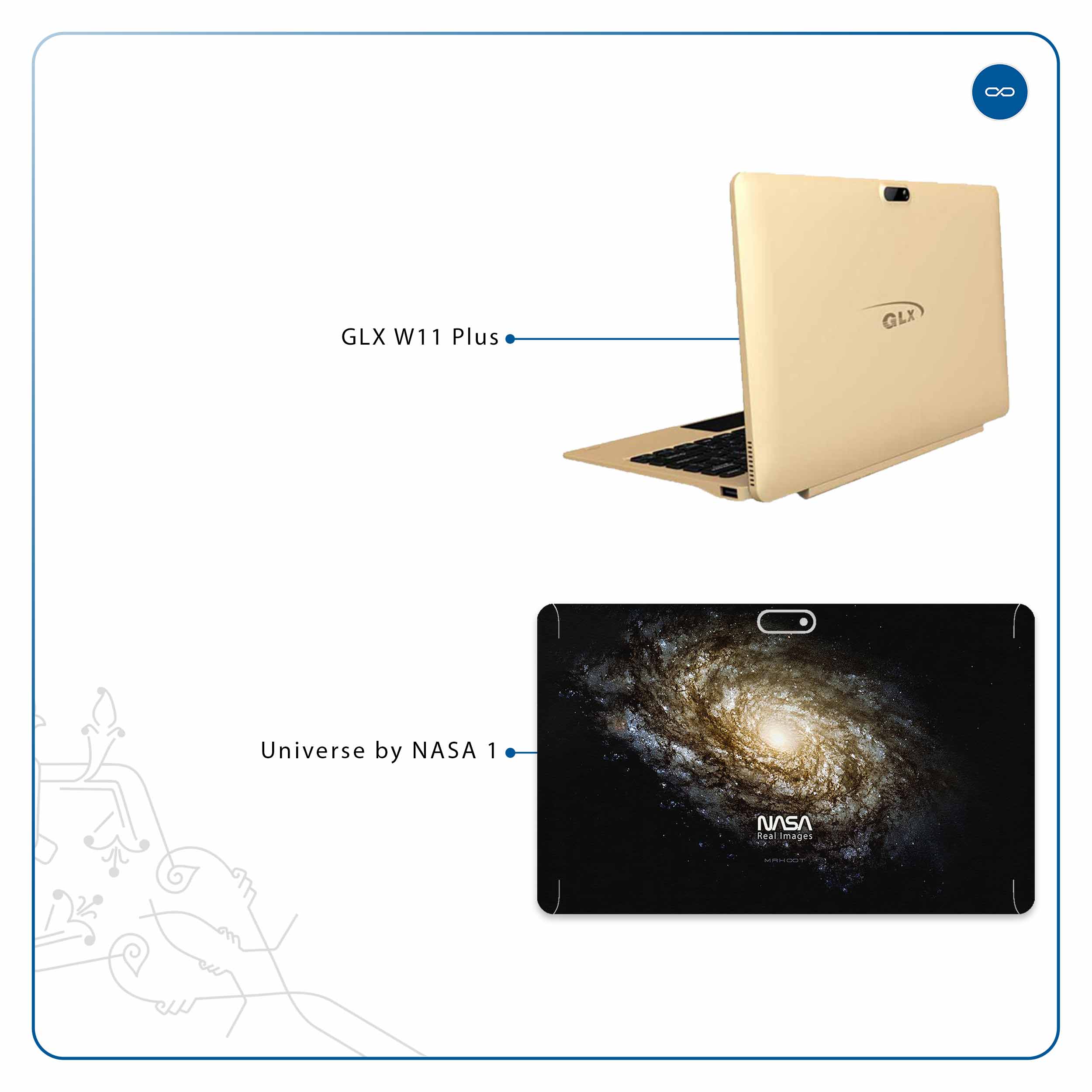 برچسب پوششی ماهوت مدل Universe-by-NASA-1 مناسب برای تبلت جی ال ایکس W11 Plus
