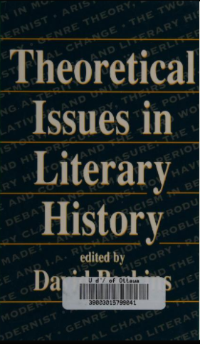 خرید و دانلود نسخه کامل کتاب Theoretical Issues in Literary History - Pdf