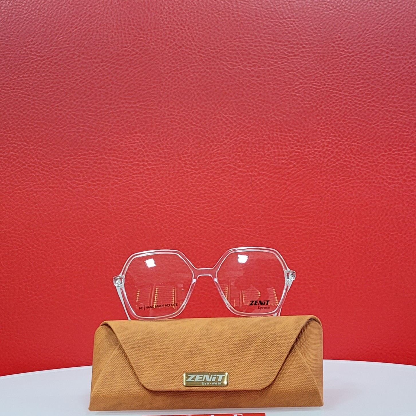 عینک طبی زنیت کائوچو سفید شیشه ای 