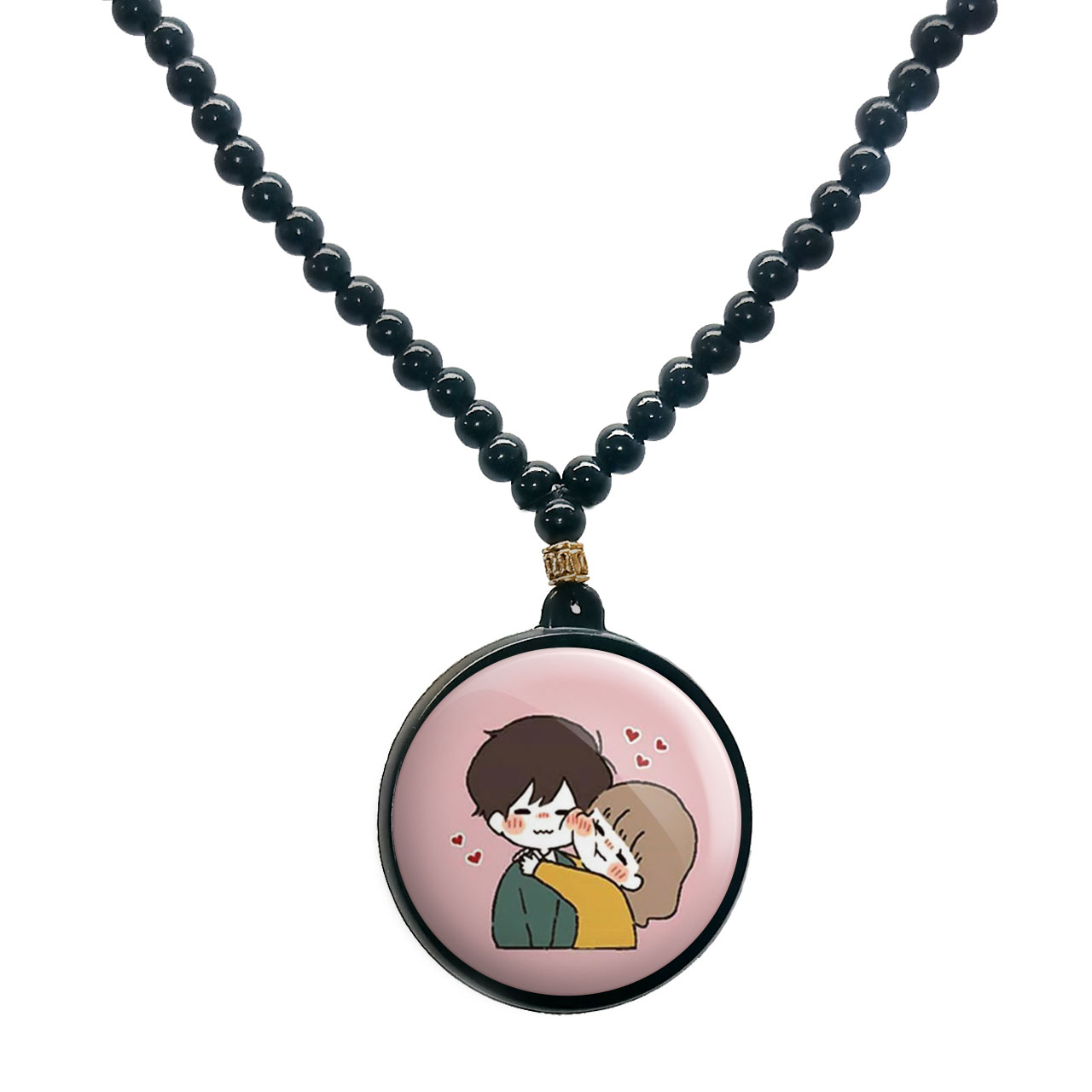 گردنبند پرمانه طرح عاشقانه کد pmd.8133 مدل دو طرفه