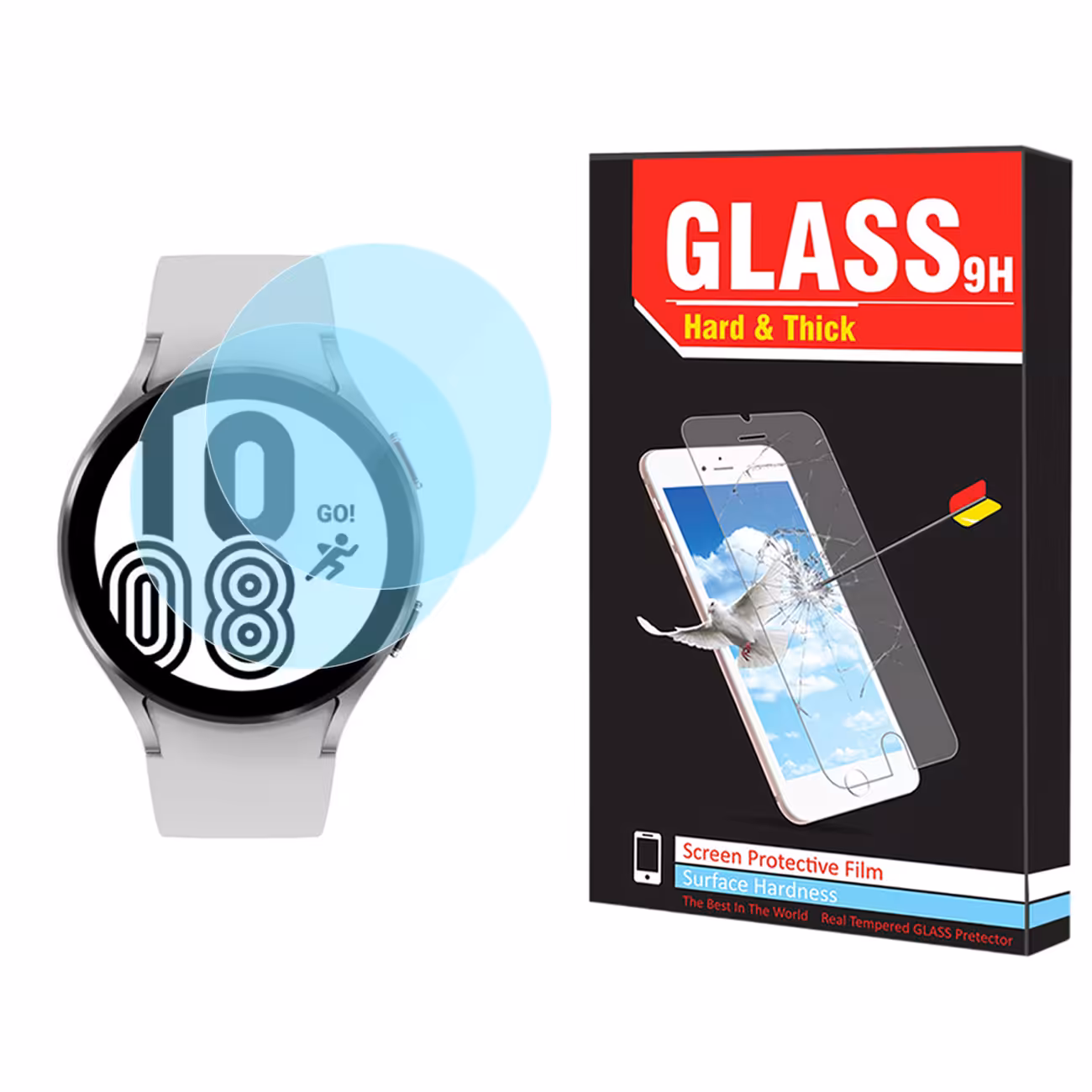 محافظ صفحه نمایش نانو هارد اند تیک مدل NHT مناسب برای ساعت هوشمند سامسونگ Galaxy Watch 4 44mm بسته دو عددی