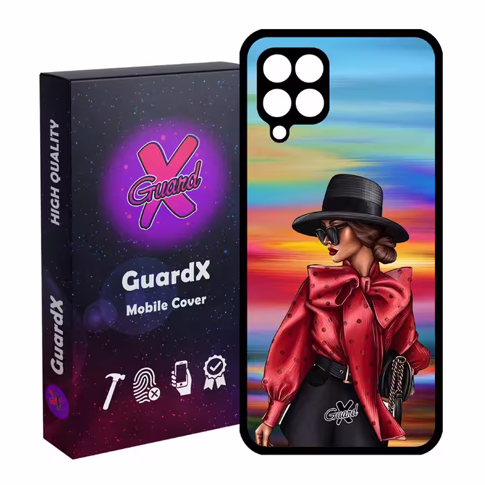 کاور گارد ایکس طرح Girl مدل Glass10086 مناسب برای گوشی موبایل سامسونگ Galaxy A22 4G