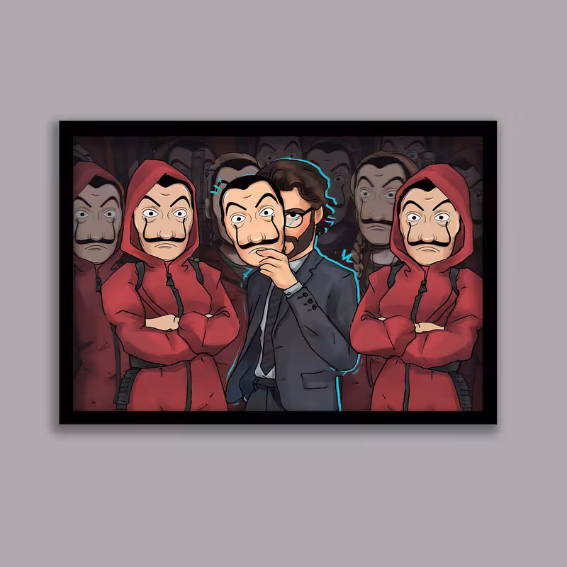 تابلو مدل سریال خانه کاغذی Money Heist کد LA-G10649-2