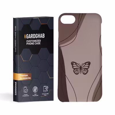 کاور گارد قاب مدل پروانه مناسب برای گوشی موبایل اپل iphone 7 8 se2020