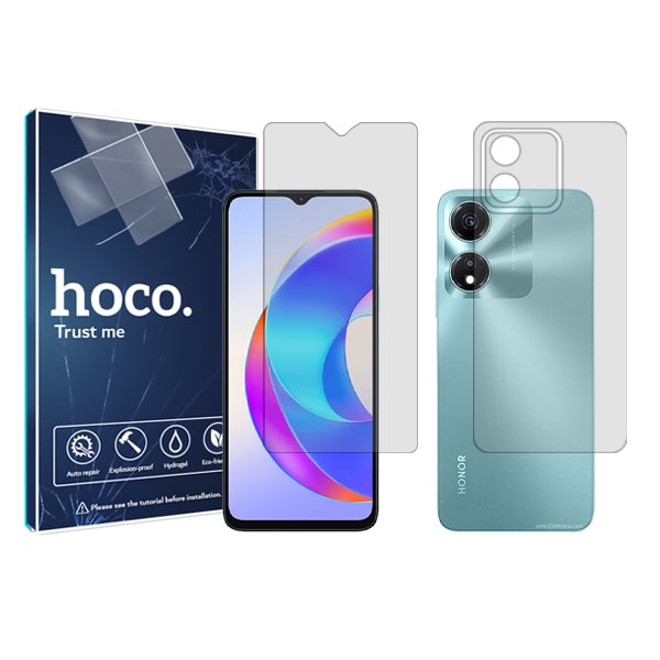 گلس صفحه نمایش و پشت گوشی آنر X5 مدل هیدروژلی شفاف برند هوکو کد SS