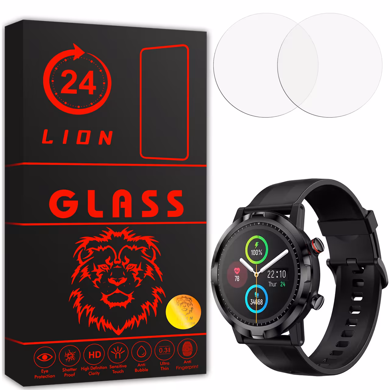محافظ صفحه نمایش لاین مدل RB007 مناسب برای ساعت هوشمند شیایومی Smart Watch Haylou RT LS05s بسته دو عددی