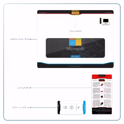 برچسب پوششی ماهوت مدل Microsoft-Logo مناسب برای تبلت اپل iPad 2 2011 A1395