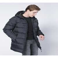 کاپشن مشکی مردانه کت پفی یقه پیراهن Hmlcassandery معمولی hummel