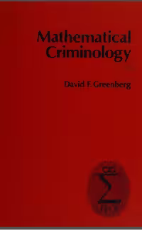 خرید و دانلود نسخه کامل کتاب Mathematical Criminology BY Greenberg - Pdf