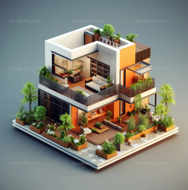 عکس ساختمان سه بعدی | گرافیک با طعم تربچه