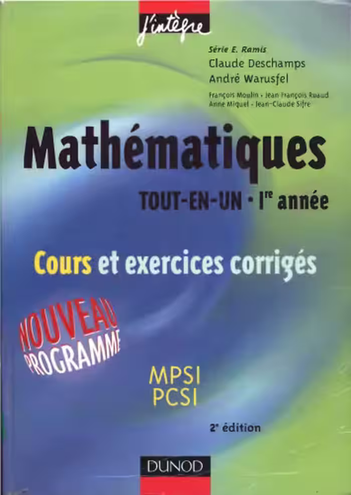 خرید و دانلود نسخه کامل کتاب Mathematiques tout en un - 1re annee, cours et exercices corriges