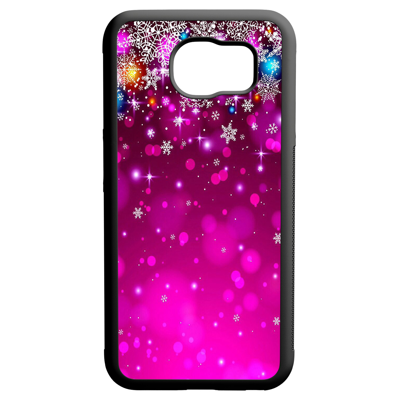 کاور طرح برف بنفش کد 110161 مناسب برای گوشی موبایل سامسونگ galaxy s6 edge