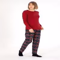 لباس خواب و لانژره زنانه زرشکی یو اس پولو - فروشگاه لباس شهرمون