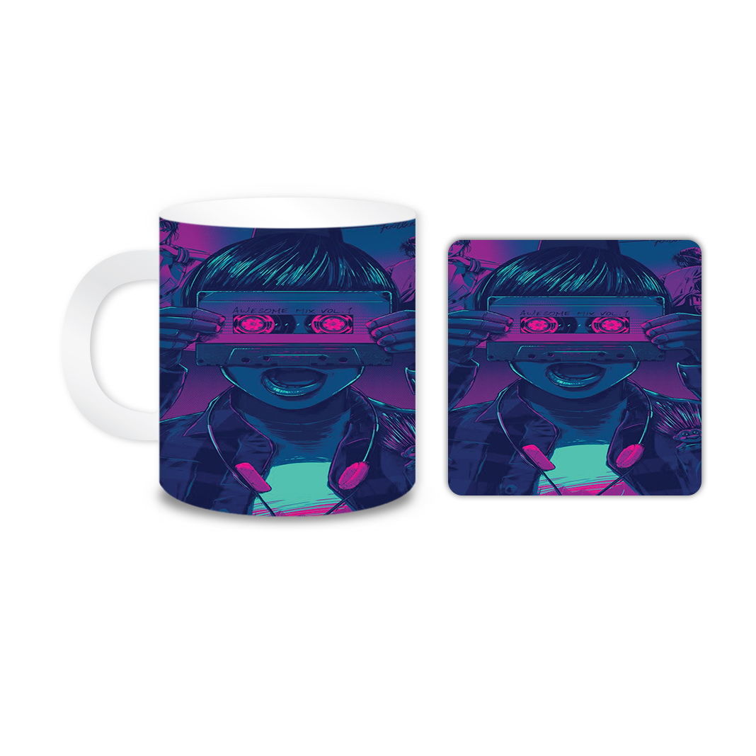 ماگ مدل نوارکاست کد 465 به همراه زیر لیوانی