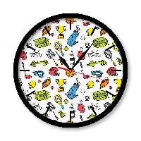 ساعت دیواری راویتا طرح فانتزی مدل 1010