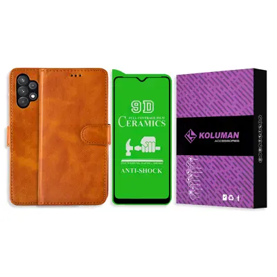 کیف کلاسوری کلومن مدل CHAMOiS مناسب برای گوشی موبایل سامسونگ GALAXY A13 4G به همراه محافظ صفحه نمایش