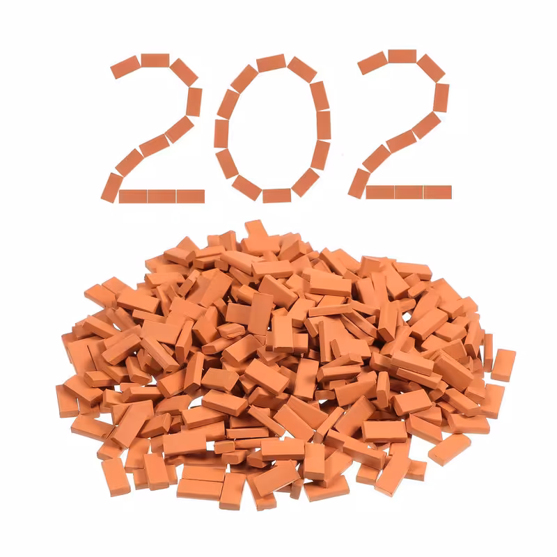 ساختنی مدل آجر مینیاتوری سرامیکی کد ceramic/202 بسته 202 عددی | چاوه