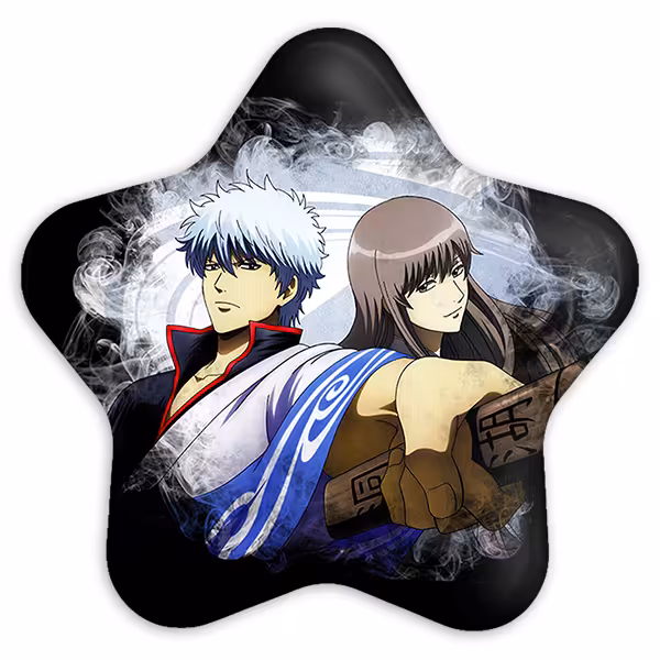 پیکسل خندالو طرح گینتوکی و یوشیدا انیمه گینتاما مدل ستاره ای کد 12952