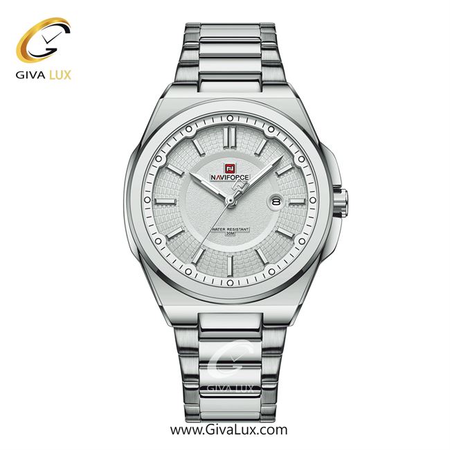 ساعت مچی اورجینال مردانه ناوی فورس|Naviforce|نوی فورس|نیوی فورس نقره ای | نقره ای| نقره ای| کد رفرنس NF9212