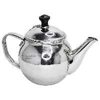 قوری استیل کوچک طرح کلاسیک درب زنجیردار