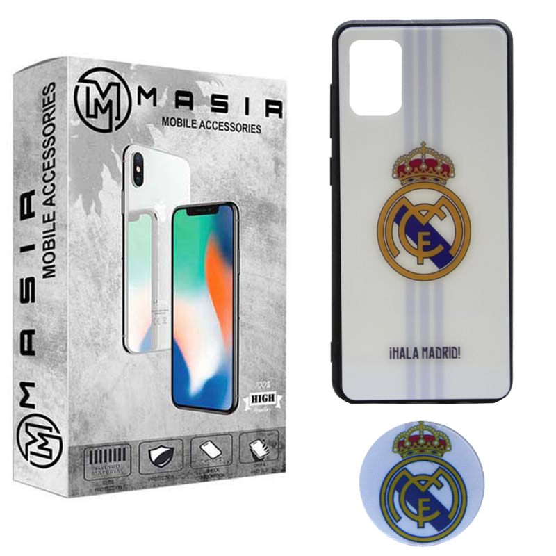 کاور مسیر طرح real مدل fc-01 مناسب برای گوشی موبایل سامسونگ Galaxy A31 به همراه پایه نگهدارنده