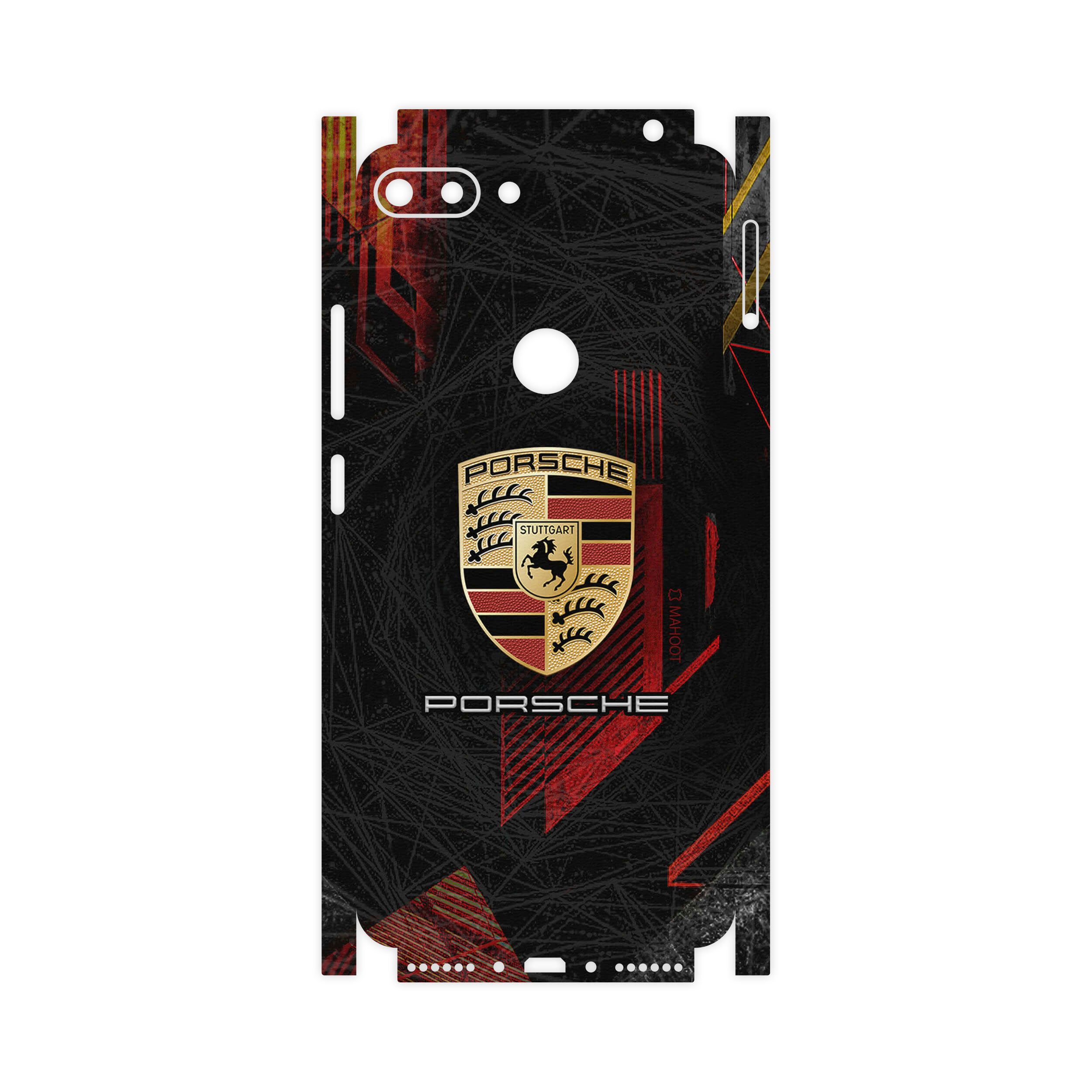 برچسب پوششی ماهوت مدل Porsche-Logo-FullSkin مناسب برای گوشی موبایل جی پلاس T10