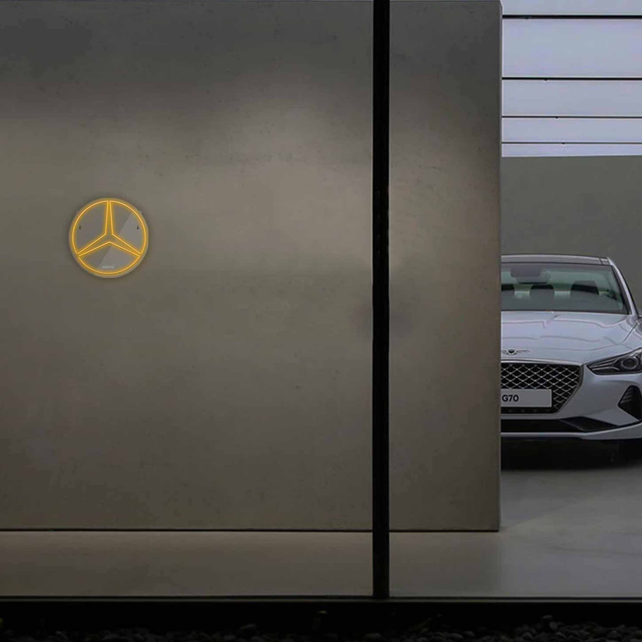 چراغ دیواری نئون دیزاین طرح Benz_ORG