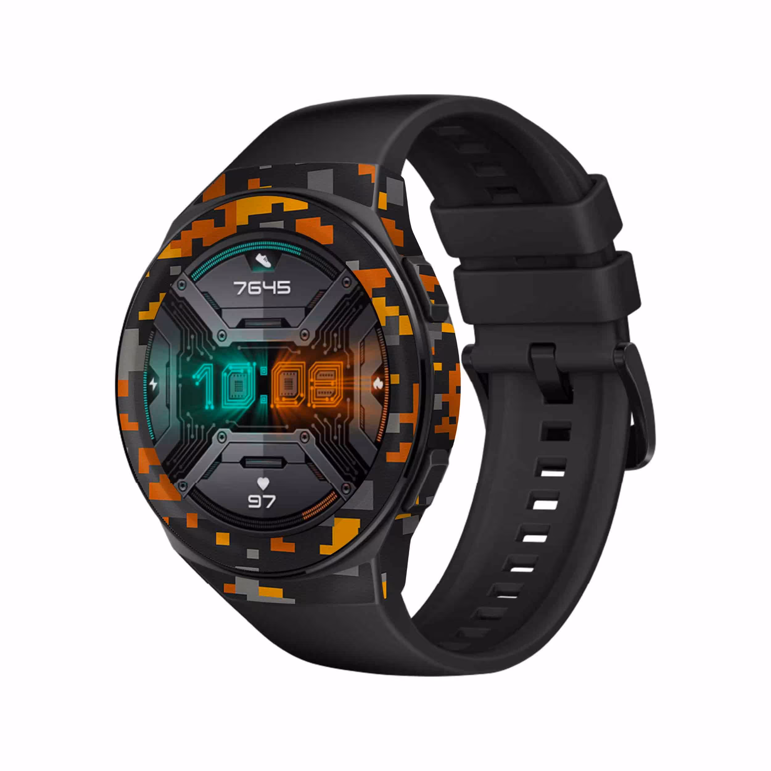 برچسب ماهوت طرح Army Autumn pixel مناسب برای ساعت هوشمند هوآوی Watch GT 2e