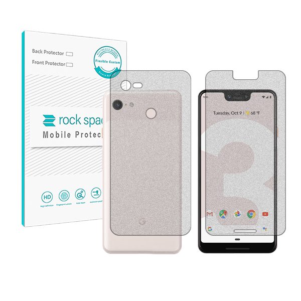 گلس صفحه نمایش و پشت گوشی گوگل Pixel 3 XL مدل نانو هیدروژل گیمینگ برند راک اسپیس کدss