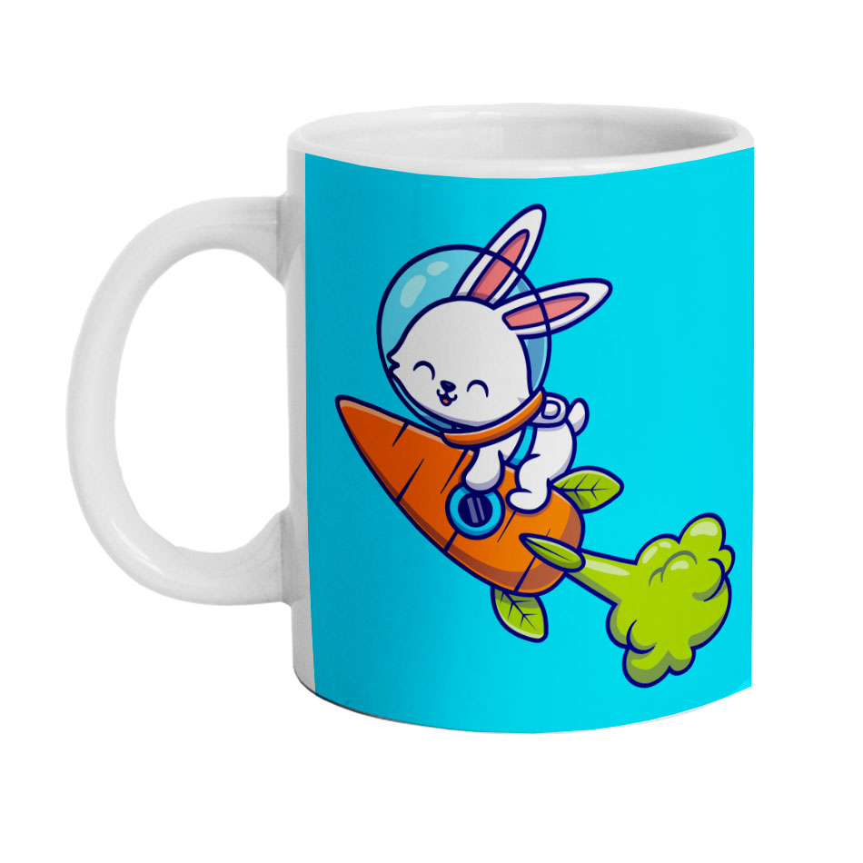 ماگ دارلی طرح خرگوش فضانورد کد M981