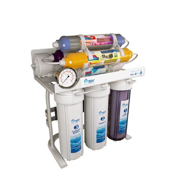 دستگاه تصفیه کننده آب اس اس وی مدل SuperTec 2W X800 به همراه شیر دستگاه تصفیه آب