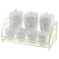 ست جای ادویه 7 پارچه طرح قاصدک به همراه استند