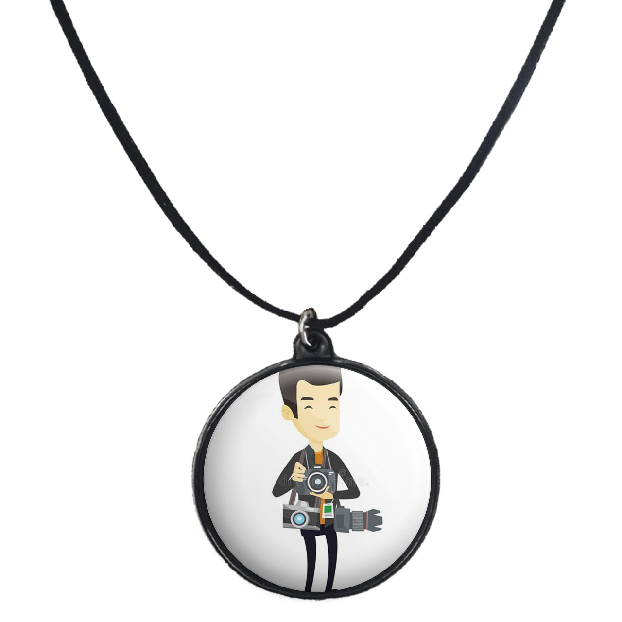 گردنبند پرمانه طرح عکاس کد pmb.12668 مدل دو طرفه