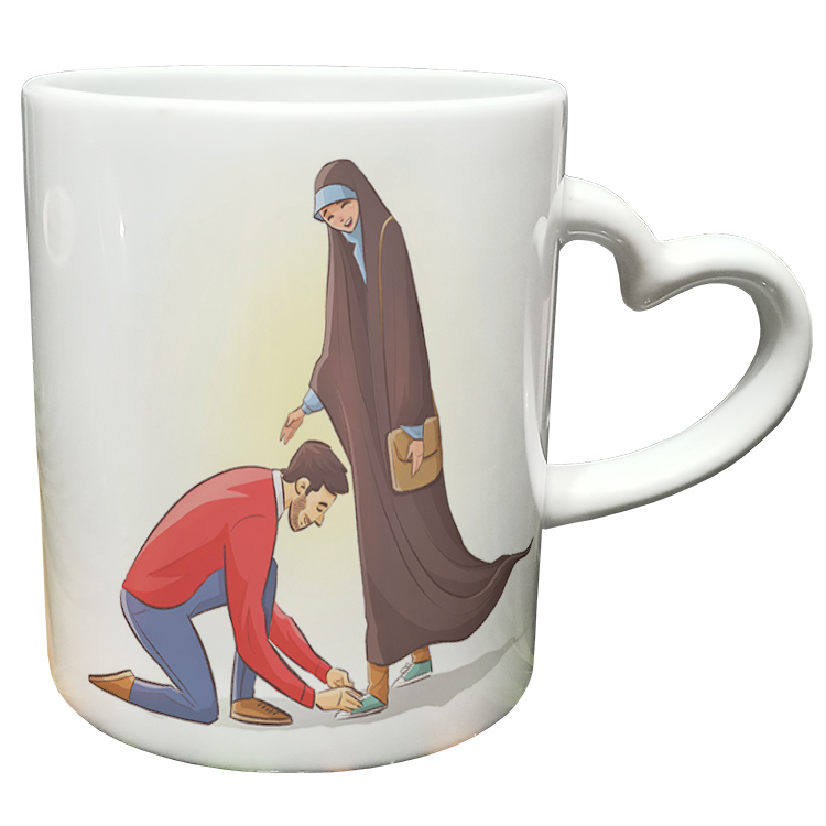 ماگ مدل دسته قلبی طرح عاشقانه کد 272